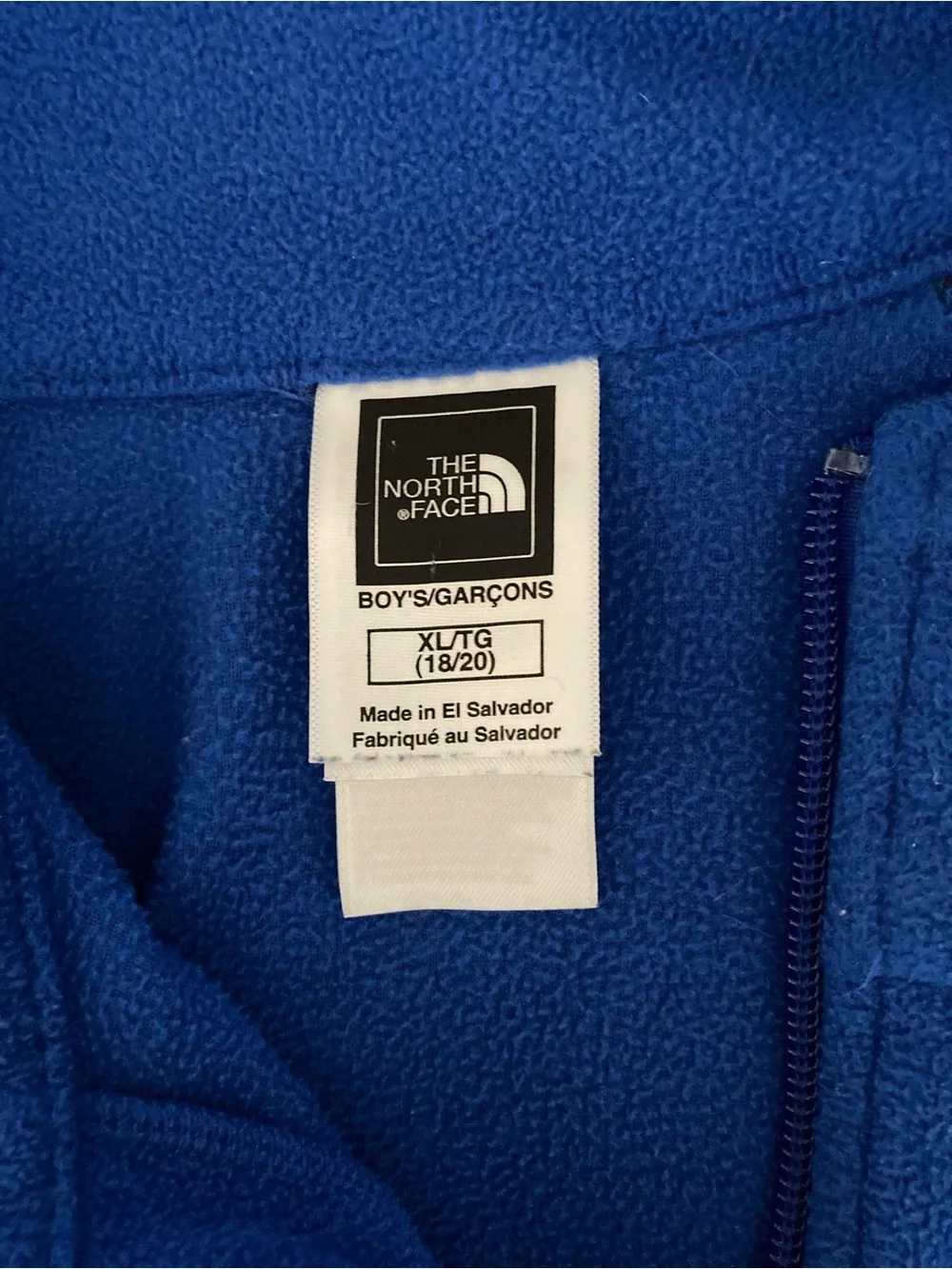 The North Face Men’s Royal Blue and Navy Quarter-Zip Fleece